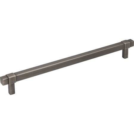 224 Mm Center-to-Center Brushed Pewter Square Zane Cabinet Pull